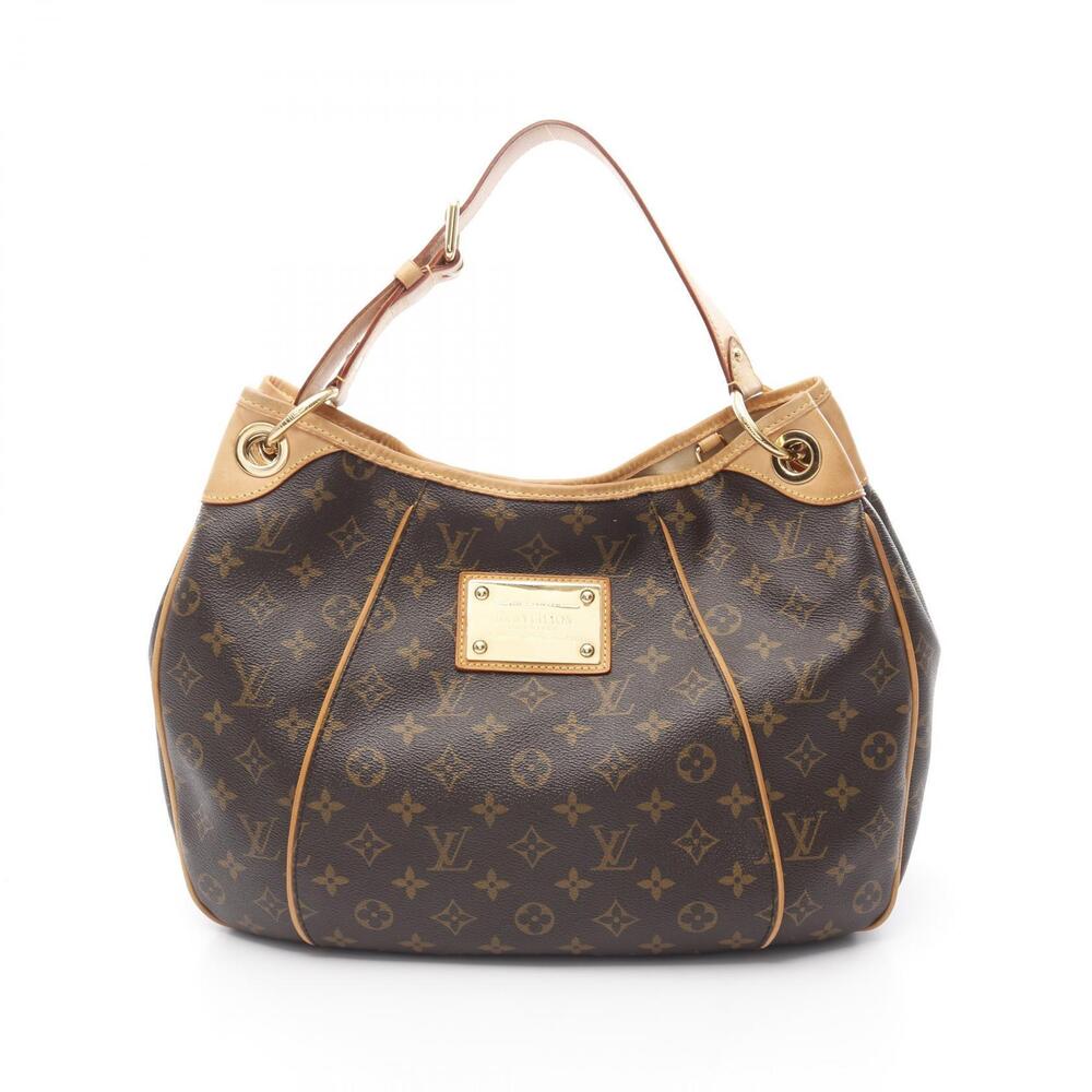 Louis Vuitton Galliera Monogram Shoulder Bag Canvas Leather Brown